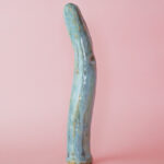 gode en céramique couleur bleu